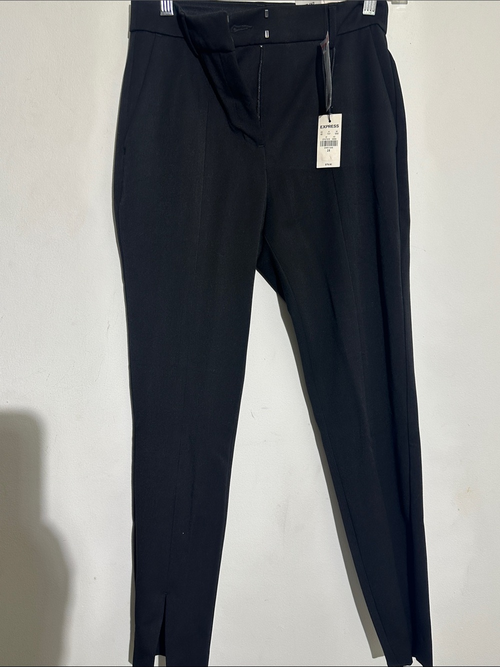 Express Black Slim Ankle Trousers with Front Crease
